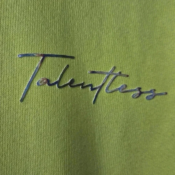 Talentless Neon Hoodie NWOT cursive logo Size Small - Picture 4 of 7